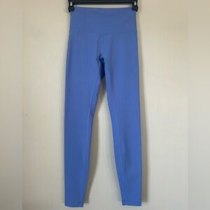 Lululemon Athletica Wunder Train High-waisted Cropped Pants in Blue Size 4